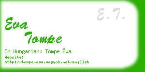 eva tompe business card