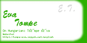 eva tompe business card